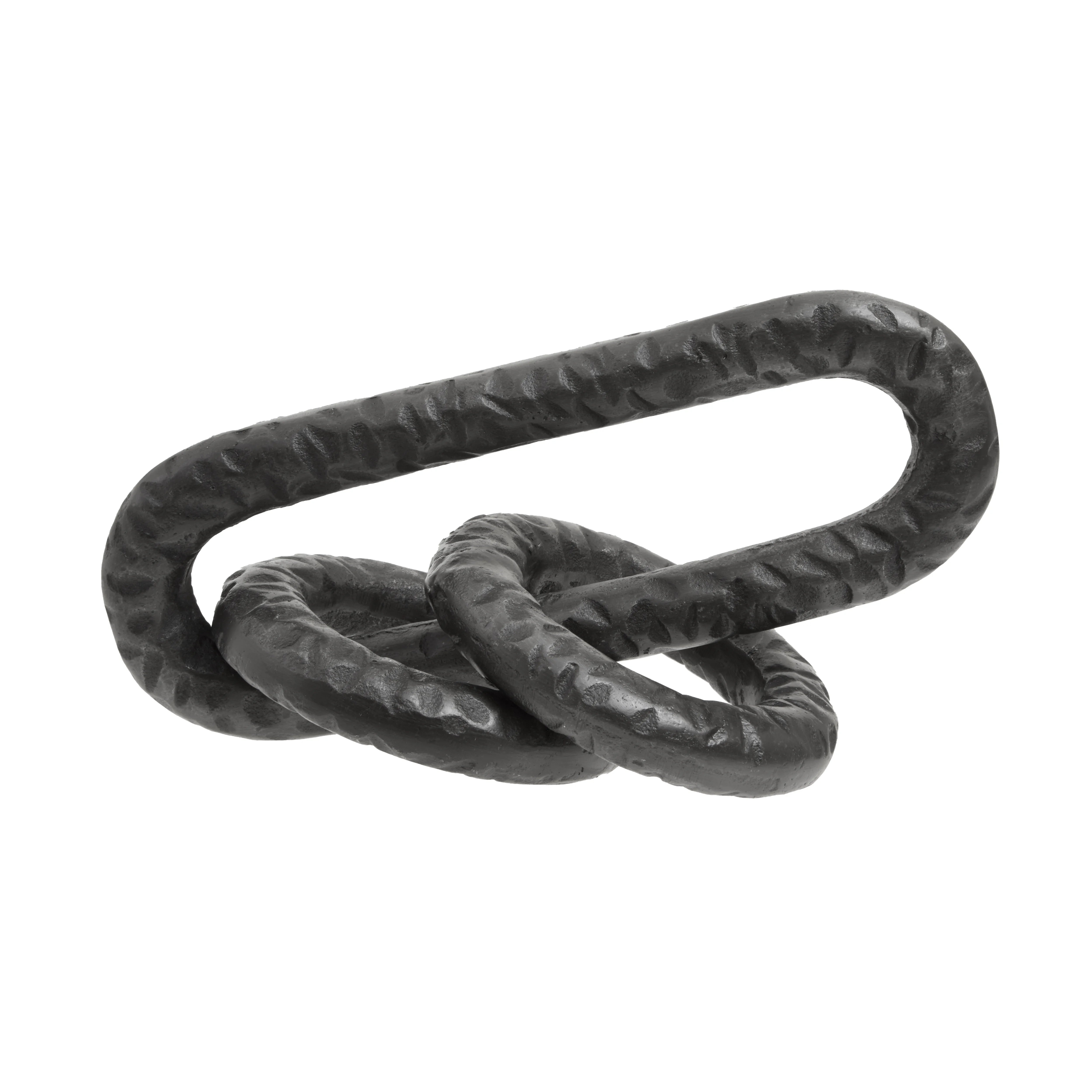 Addison Art Deco Hammered Black Chain Sculpture